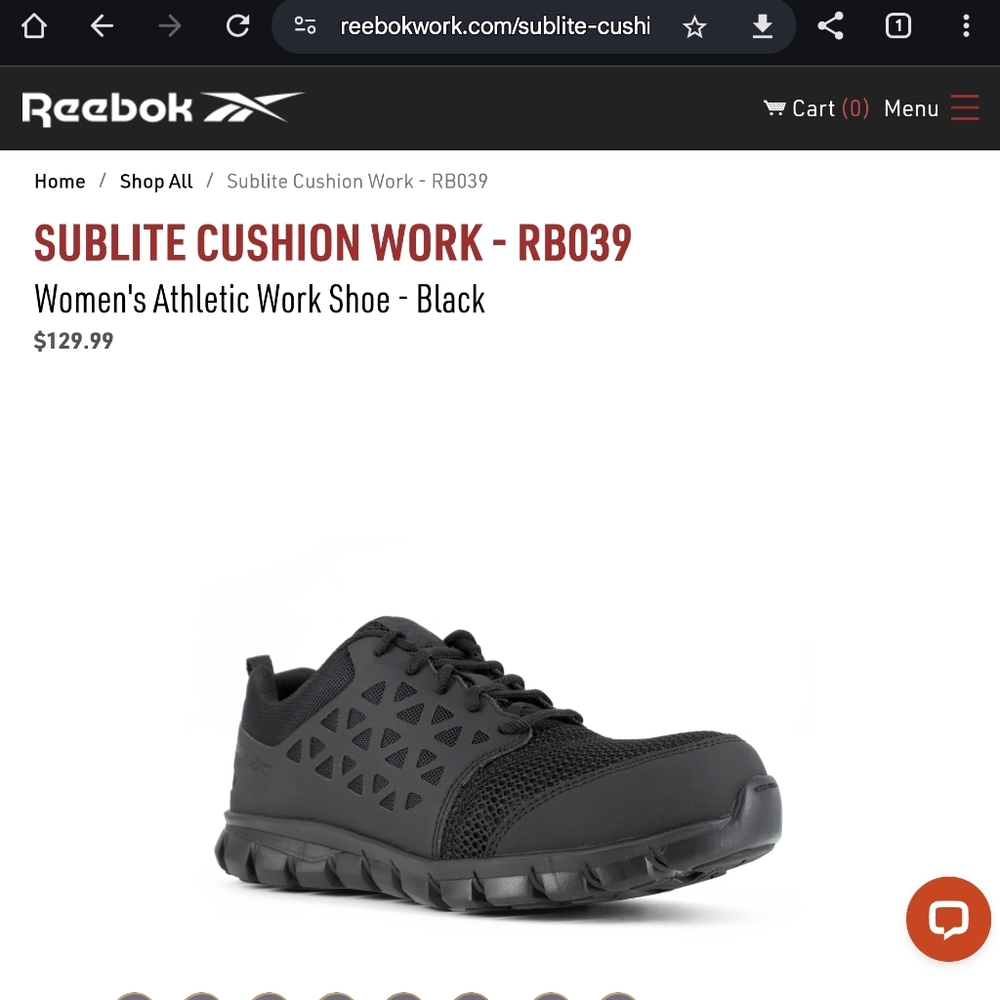 Reebok composite toe work shoe
